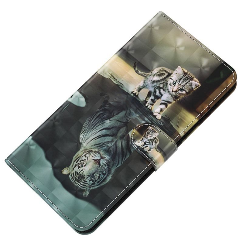 Flip Cover Oppo A54 5G / A74 5G Med Snor Strappy Kitten Dream