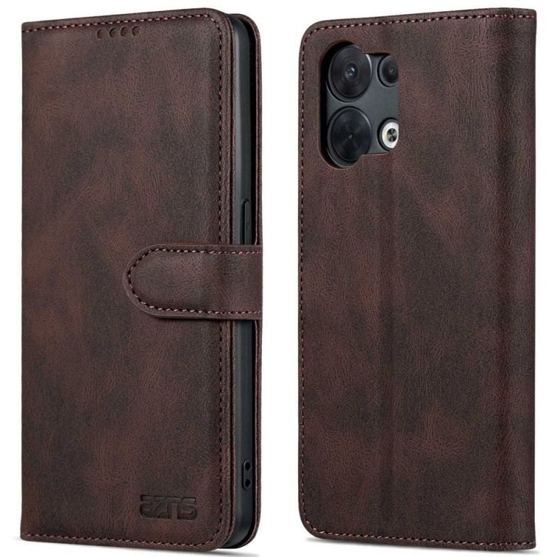 Flip Cover Oppo Reno 8 Azns Vintage Lædereffekt