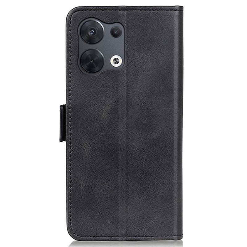 Flip Cover Oppo Reno 8 Dobbelt Lås