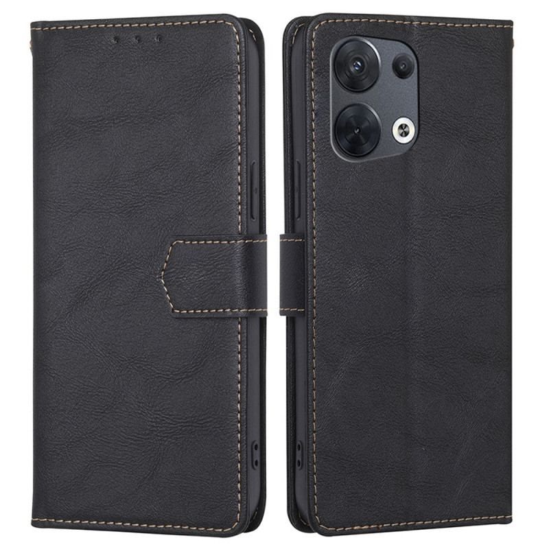 Flip Cover Oppo Reno 8 Garvet Kunstlæder