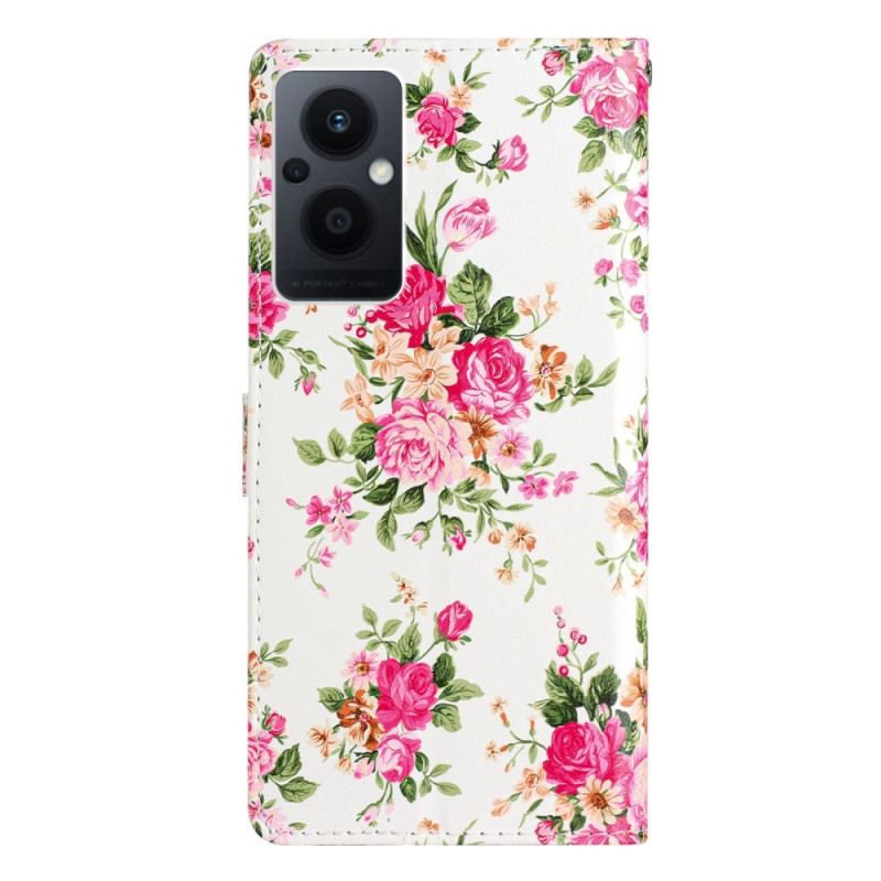 Flip Cover Oppo Reno 8 Lite Med Snor Rem Liberty Flowers