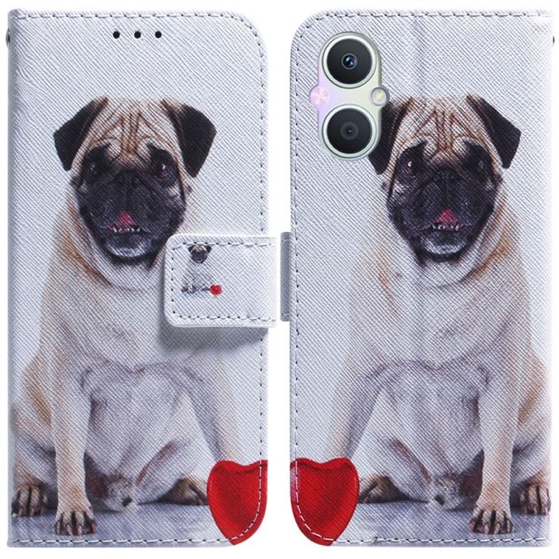 Flip Cover Oppo Reno 8 Lite Mops Hund