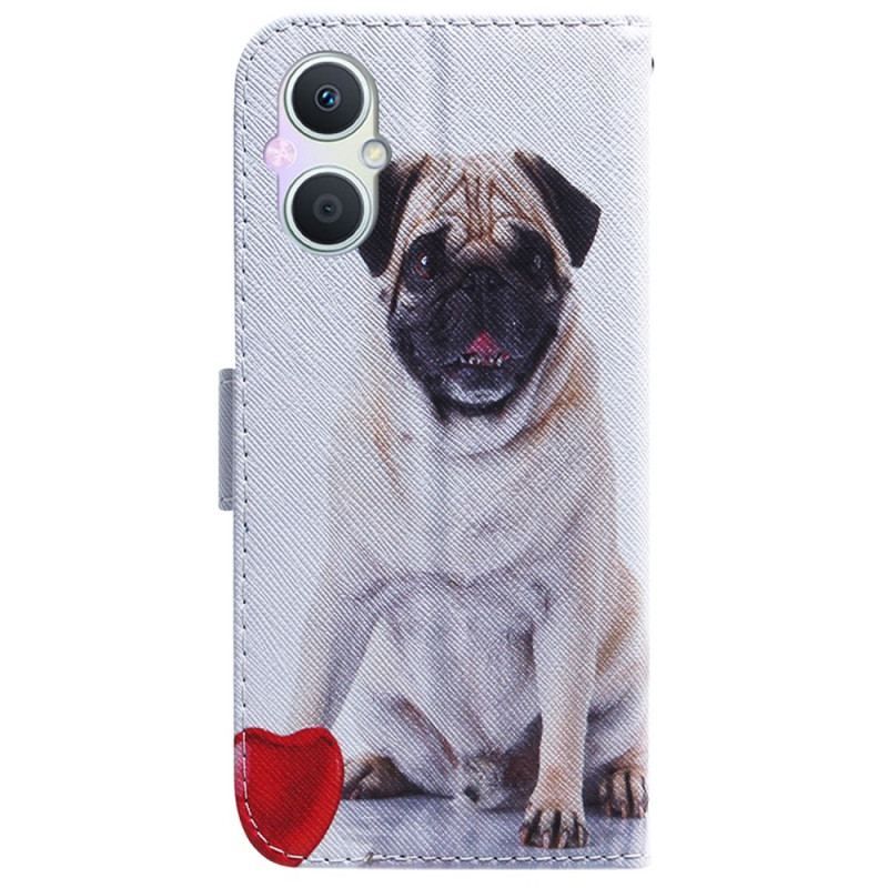 Flip Cover Oppo Reno 8 Lite Mops Hund