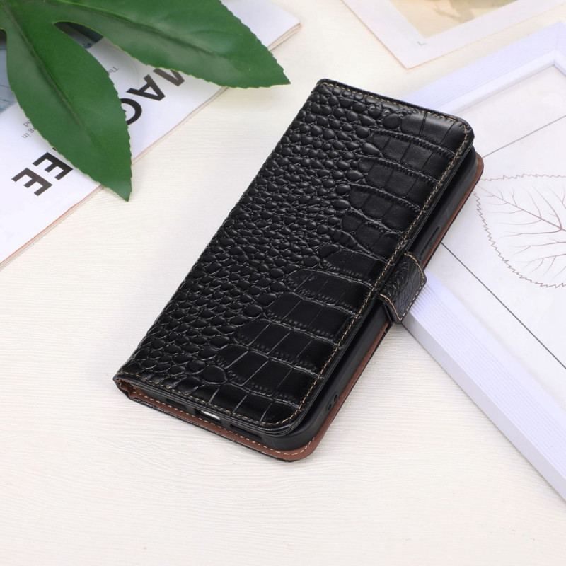 Flip Cover Oppo Reno 8 Pro Crocodile Style Rfid