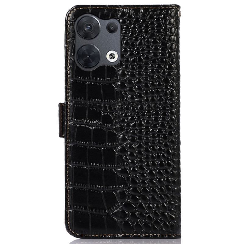 Flip Cover Oppo Reno 8 Pro Crocodile Style Rfid