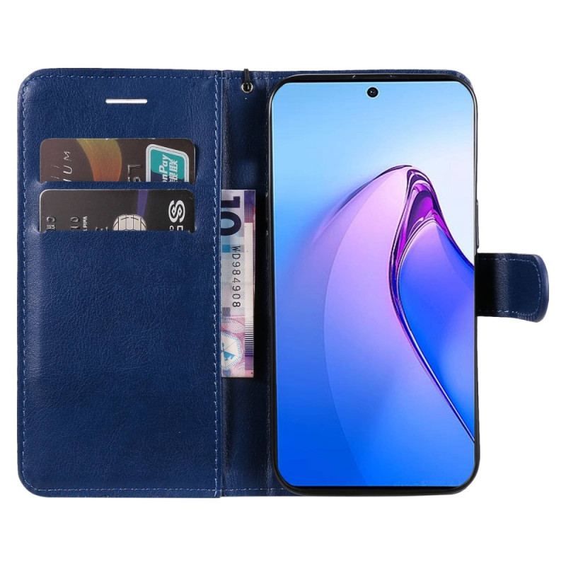 Flip Cover Oppo Reno 8 Pro Med Snor Almindelig Med Rem