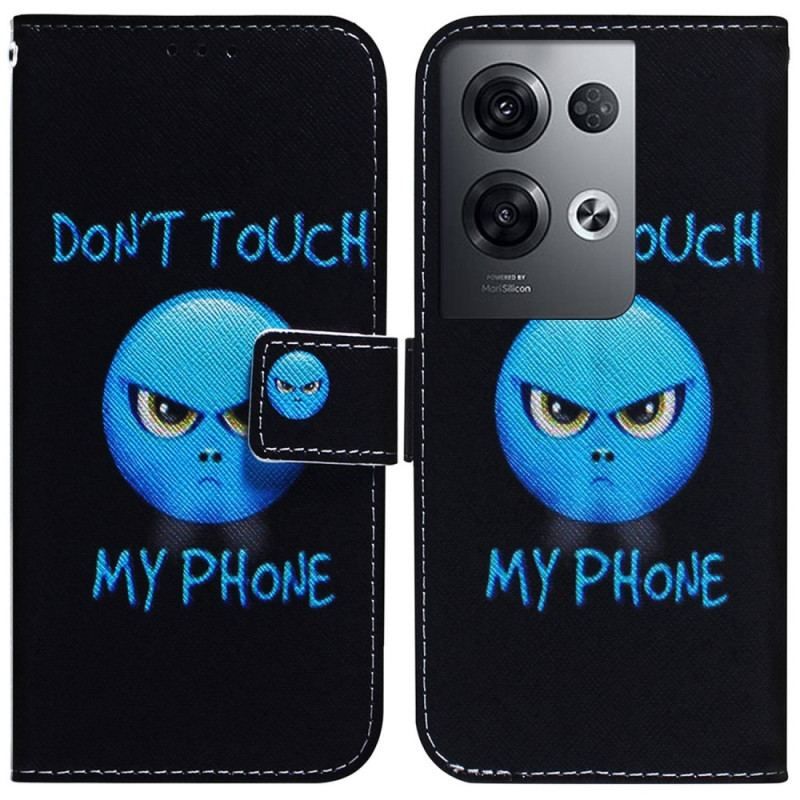 Flip Cover Oppo Reno 8 Pro Med Snor Lanyard Emoji Telefon