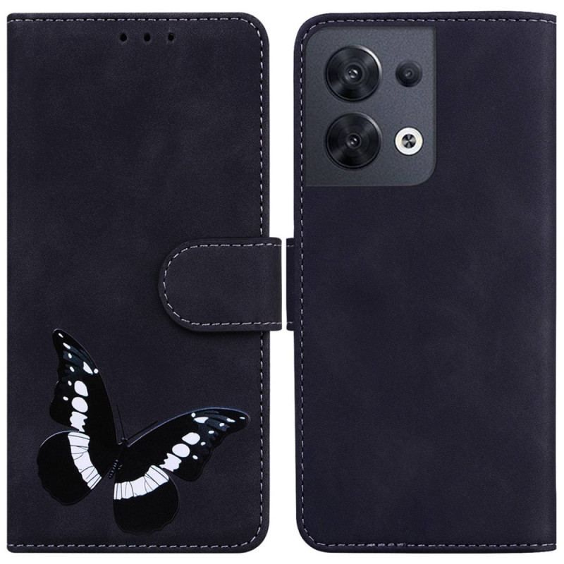 Flip Cover Oppo Reno 8 Sommerfugl