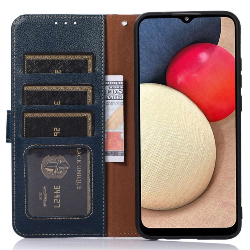 Flip Cover Poco M5 Lychee Style Rfid Khazneh