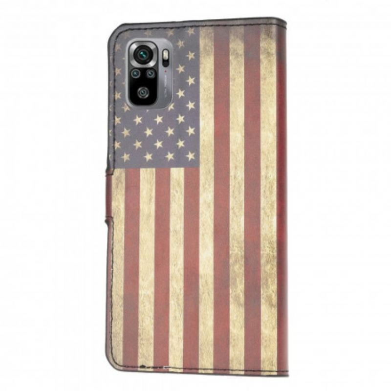 Flip Cover Poco M5s Amerikansk Flag