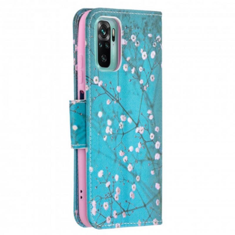 Flip Cover Poco M5s Blomstret Træ