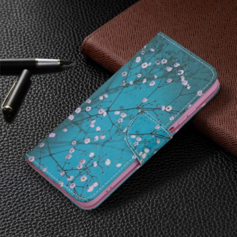 Flip Cover Poco M5s Blomstret Træ