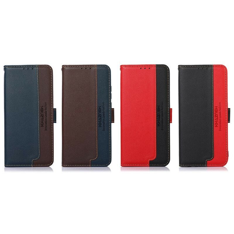 Flip Cover Poco M5s Lychee Style Rfid Khazneh