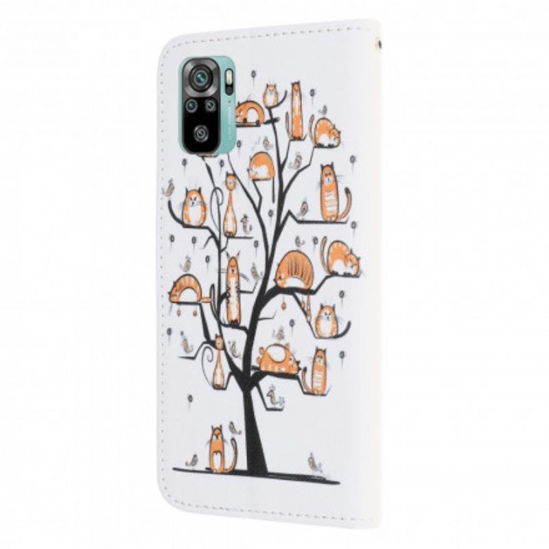 Flip Cover Poco M5s Med Snor Funky Cats Med Rem