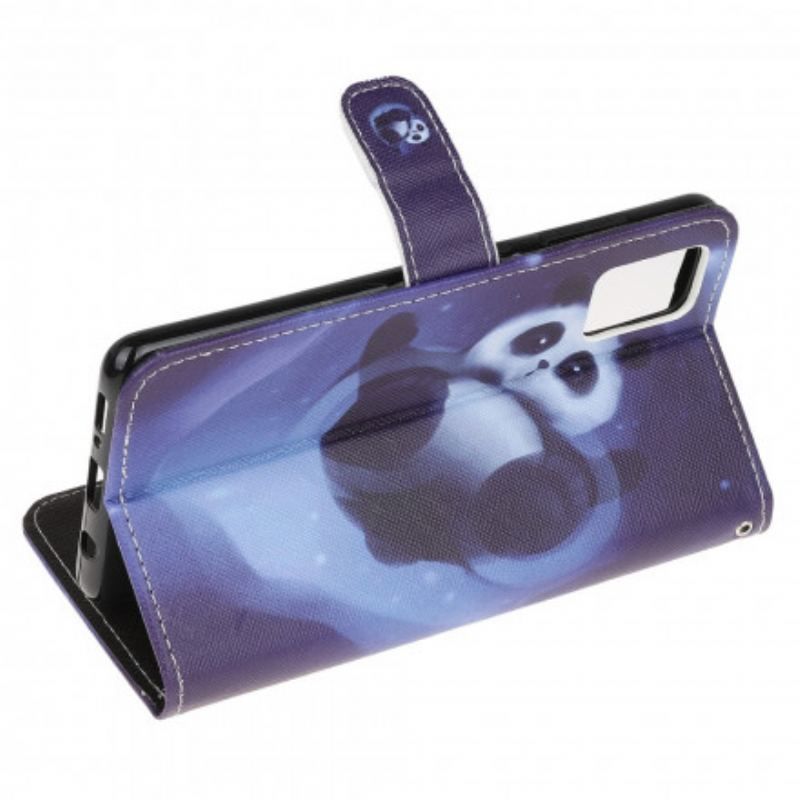 Flip Cover Poco M5s Med Snor Panda Space Med Snor