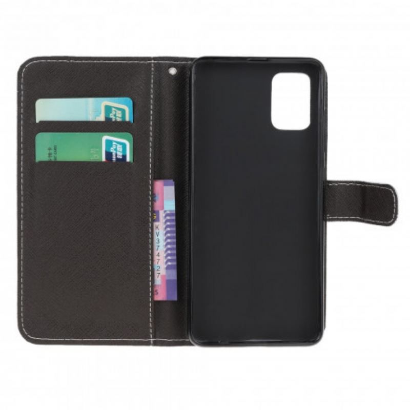 Flip Cover Poco M5s Med Snor Strappy Black Cat Eyes