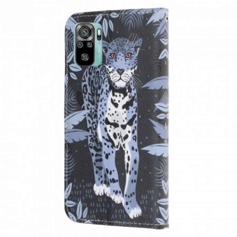 Flip Cover Poco M5s Med Snor Strappy Leopard