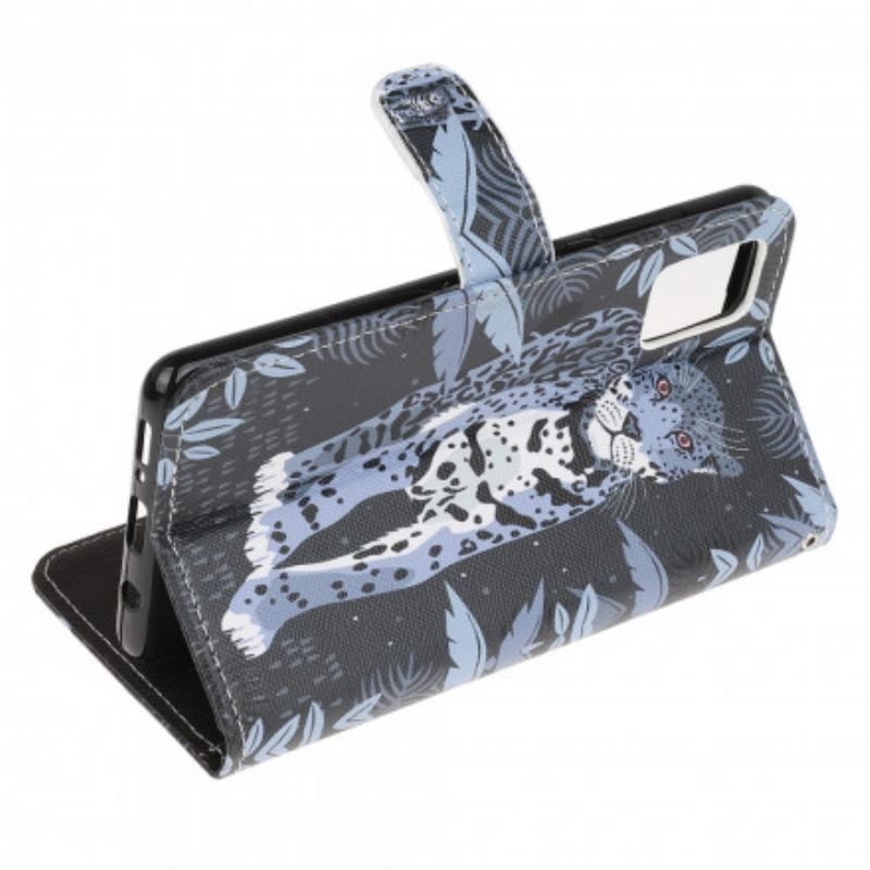 Flip Cover Poco M5s Med Snor Strappy Leopard