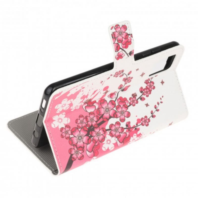 Flip Cover Poco M5s Tropiske Blomster