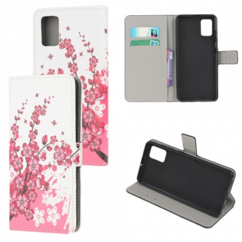 Flip Cover Poco M5s Tropiske Blomster