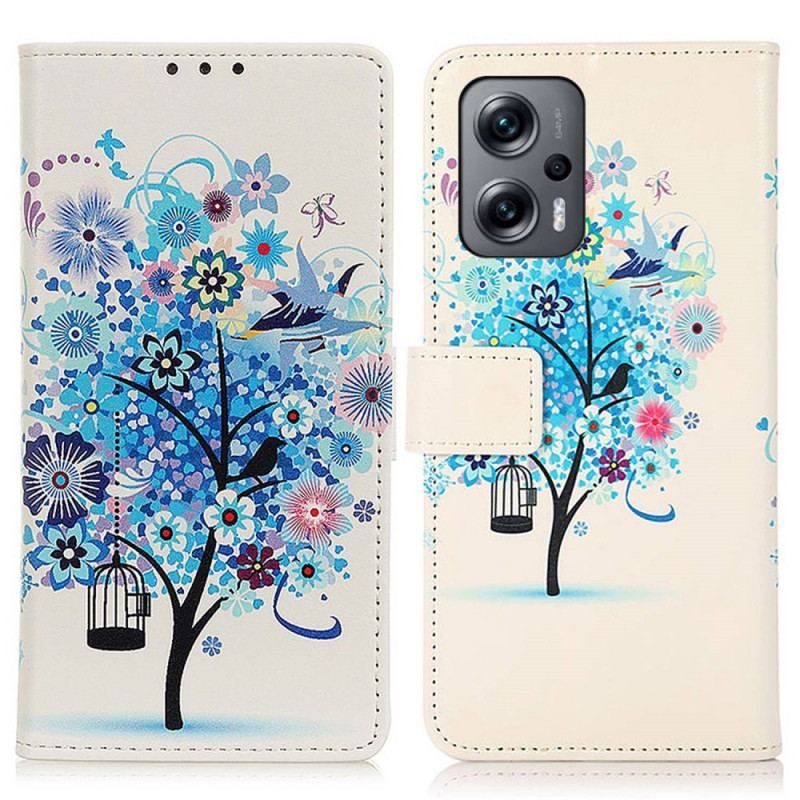 Flip Cover Poco X4 GT Blomstrende Træ