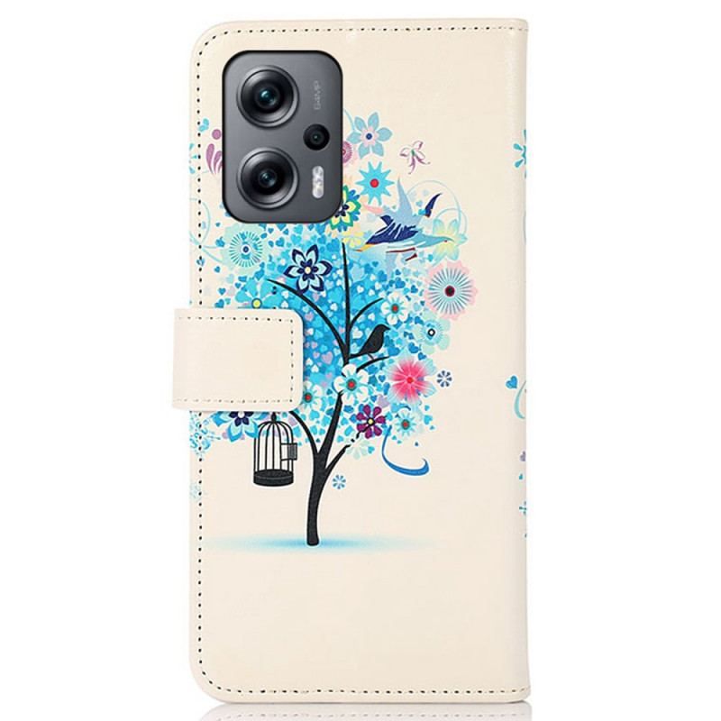 Flip Cover Poco X4 GT Blomstrende Træ