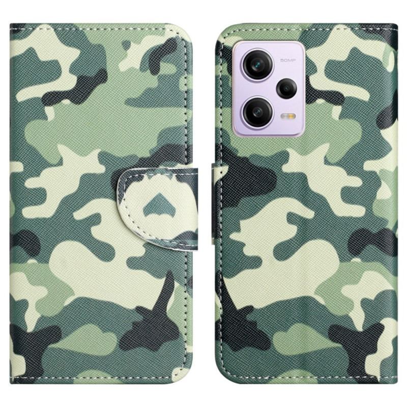 Flip Cover Poco X5 5G Med Snor Strappy Camouflage