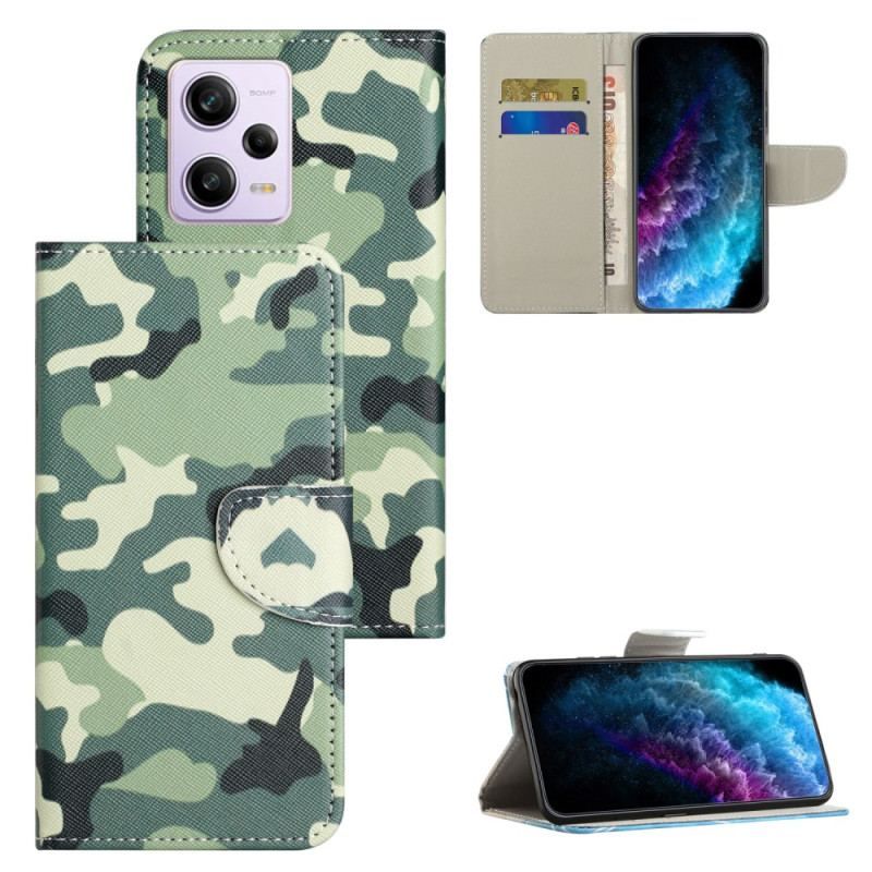 Flip Cover Poco X5 5G Med Snor Strappy Camouflage