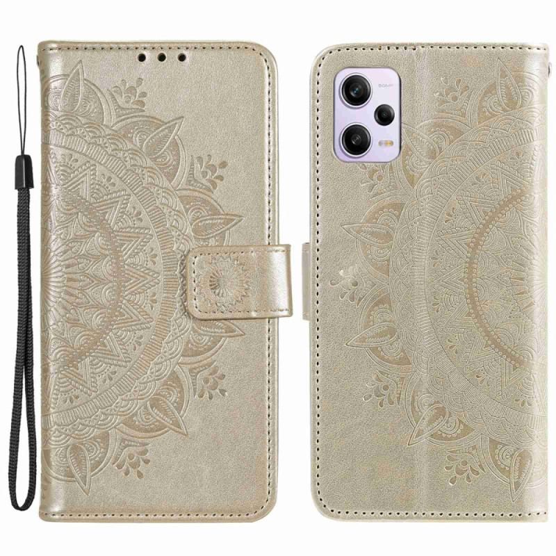 Flip Cover Poco X5 Pro 5G Mandala Sun Med Snor