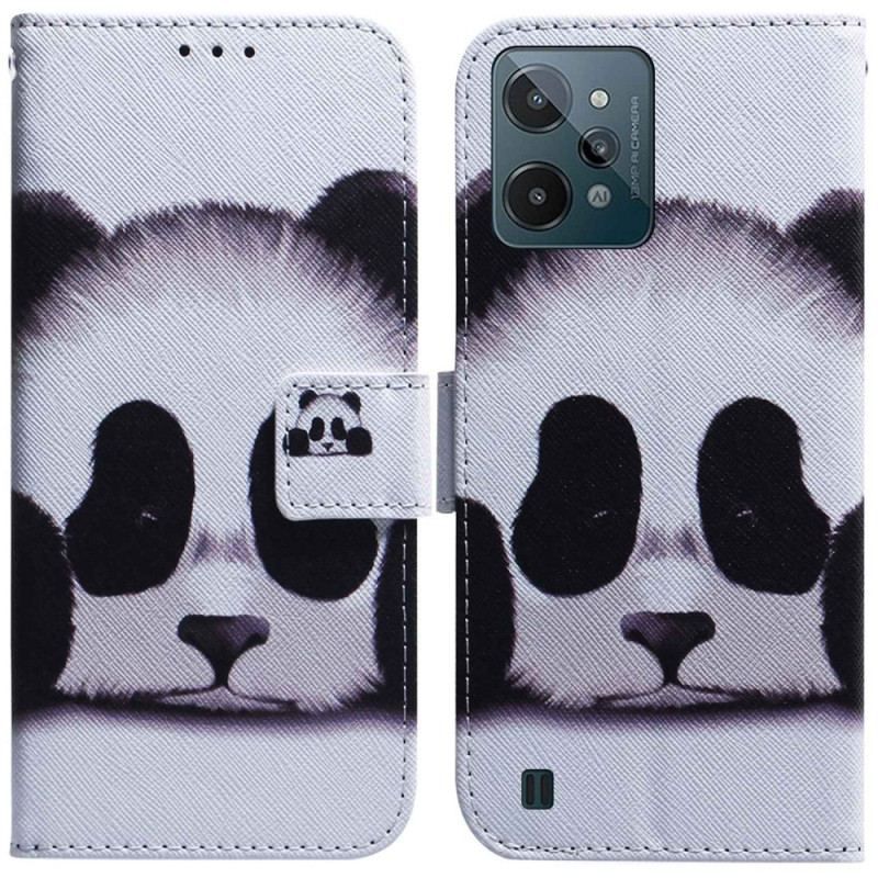 Flip Cover Realme C31 Sød Panda