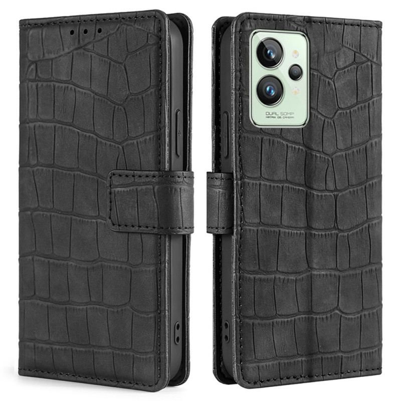 Flip Cover Realme GT2 Pro Krokodillehudseffekt