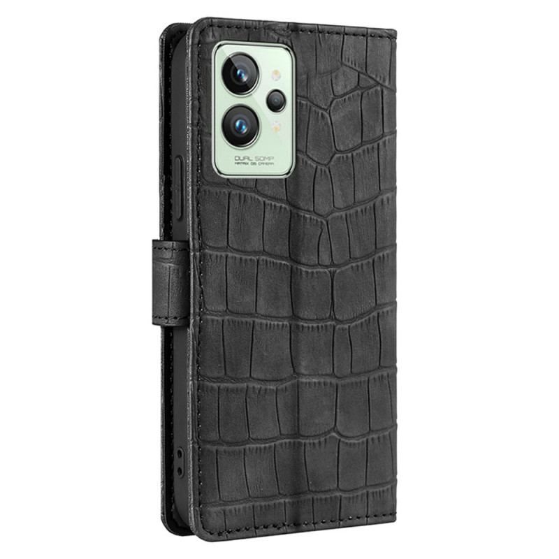 Flip Cover Realme GT2 Pro Krokodillehudseffekt