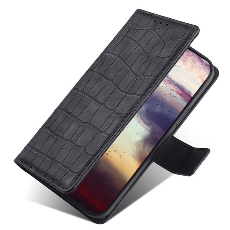 Flip Cover Realme GT2 Pro Krokodillehudseffekt