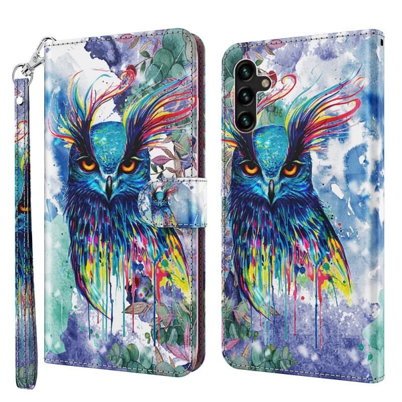 Flip Cover Samsung Galaxy A13 5G / A04s Akvarel Fugl