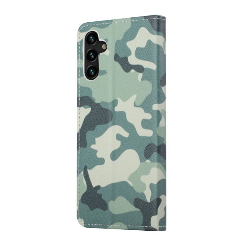 Flip Cover Samsung Galaxy A13 5G / A04s Militær Camouflage