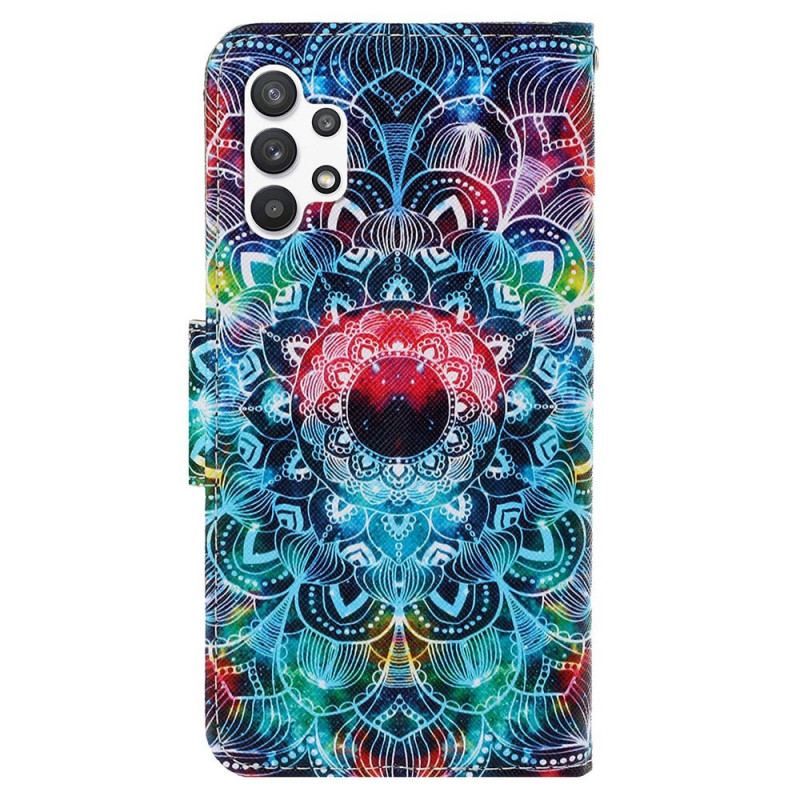 Flip Cover Samsung Galaxy A13 Med Snor Prangende Strappy Mandala