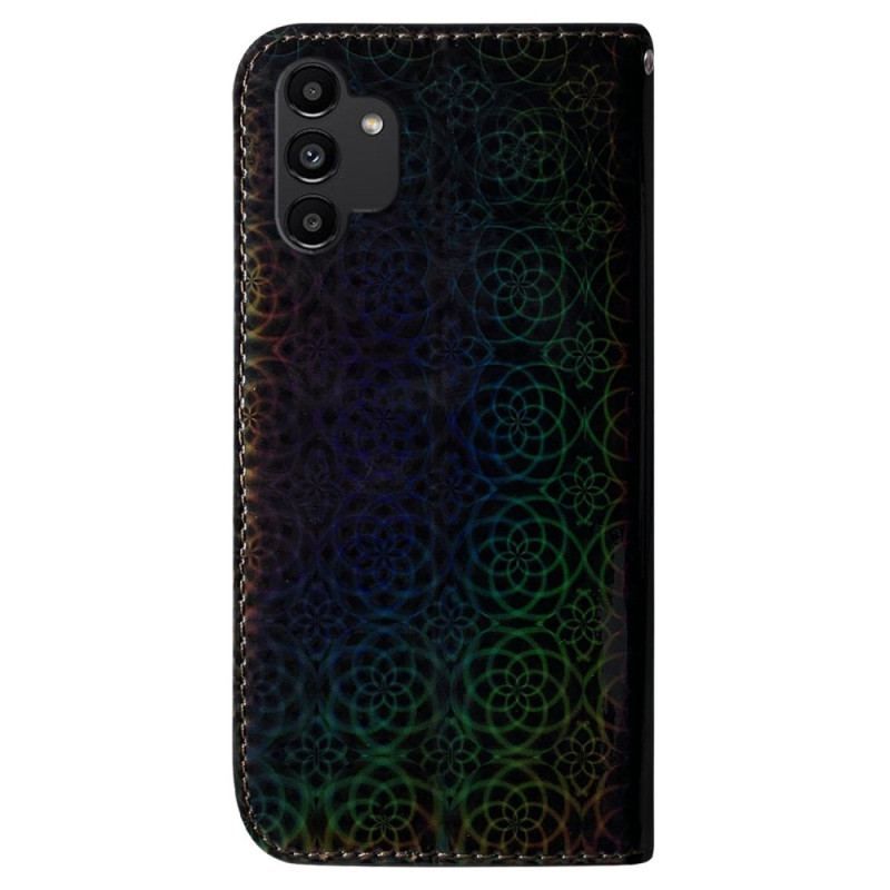 Flip Cover Samsung Galaxy A13 Med Snor Strappy Psykedeliske Blomster