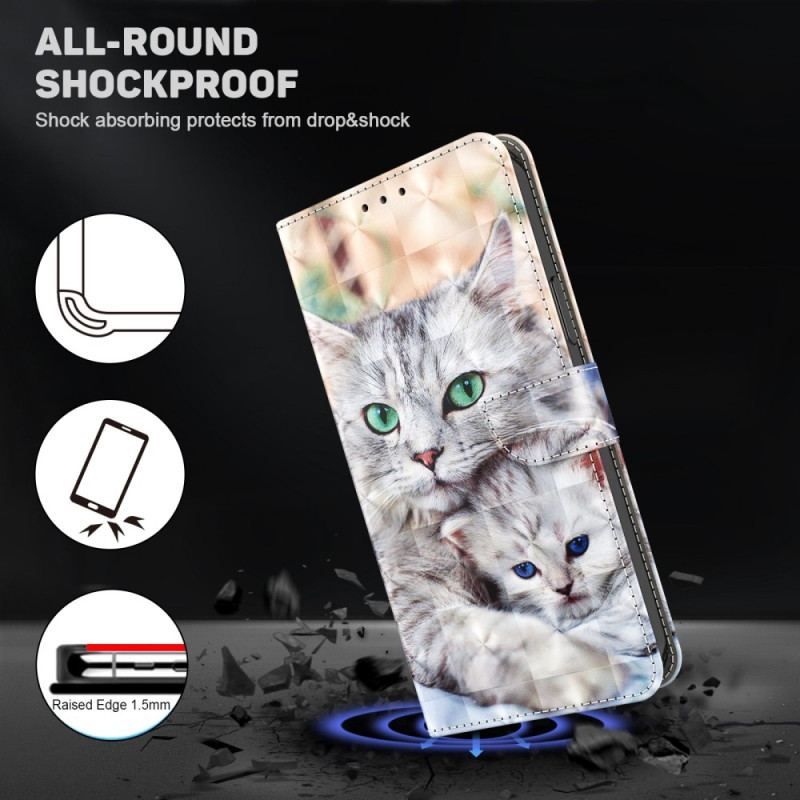 Flip Cover Samsung Galaxy A14 / A14 5G Med Snor Kun Thong Cats