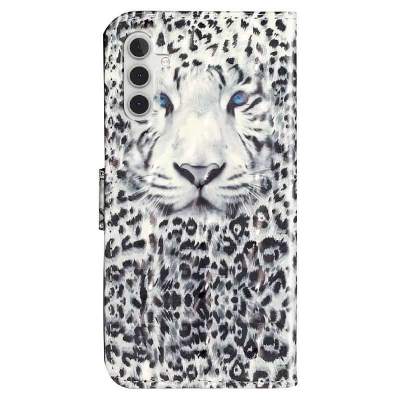 Flip Cover Samsung Galaxy A14 / A14 5G Med Snor Strappy Leopard