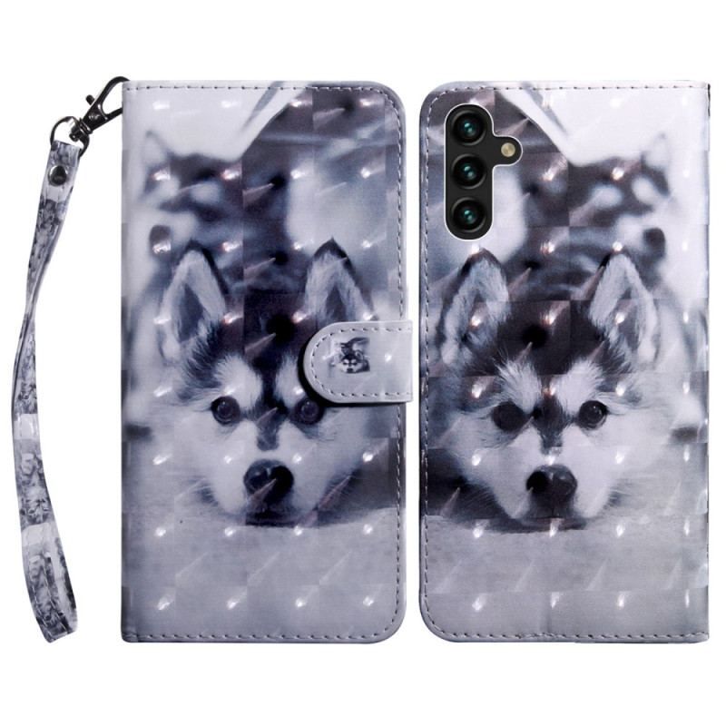 Flip Cover Samsung Galaxy A14 / A14 5G Med Snor Thong Husky