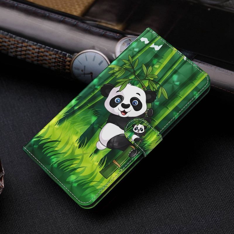 Flip Cover Samsung Galaxy A14 / A14 5G Panda Bambus