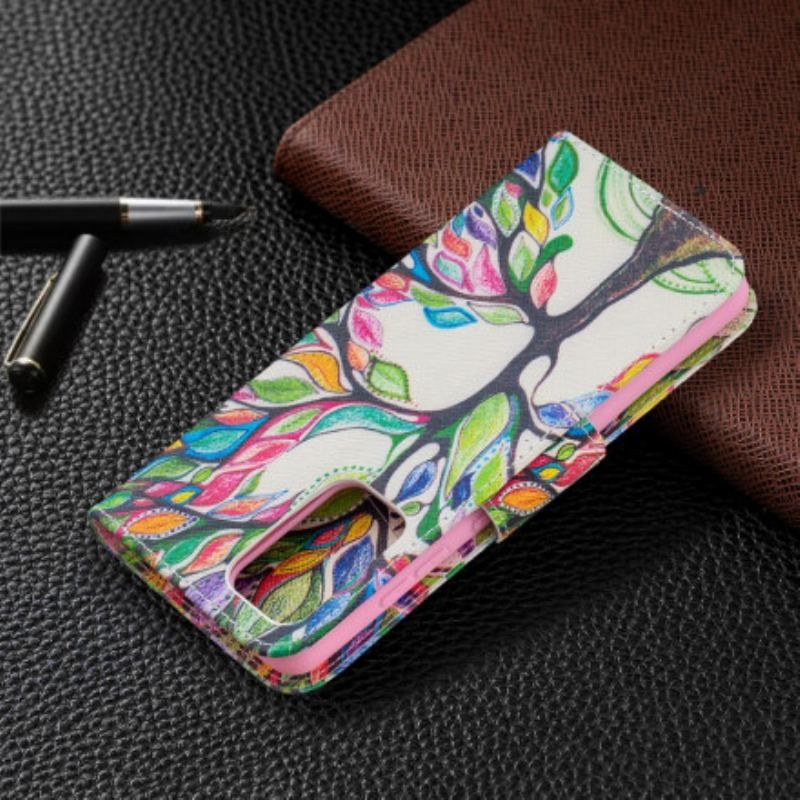 Flip Cover Samsung Galaxy A52 4G / A52 5G / A52s 5G Farverigt Træ