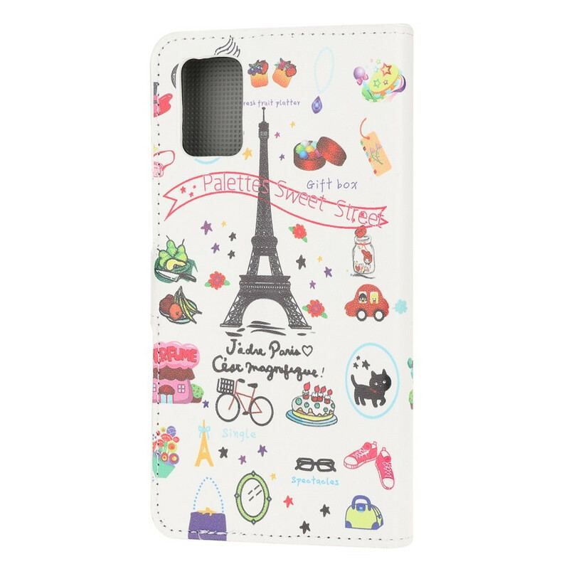 Flip Cover Samsung Galaxy A52 4G / A52 5G / A52s 5G Jeg Elsker Paris