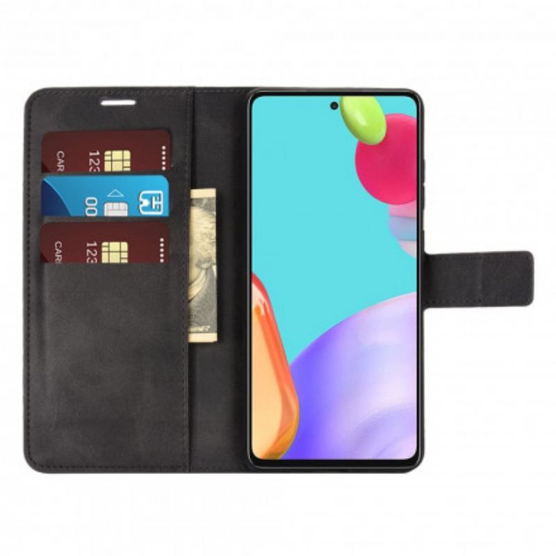 Flip Cover Samsung Galaxy A52 4G / A52 5G / A52s 5G Slank Imiteret Læder