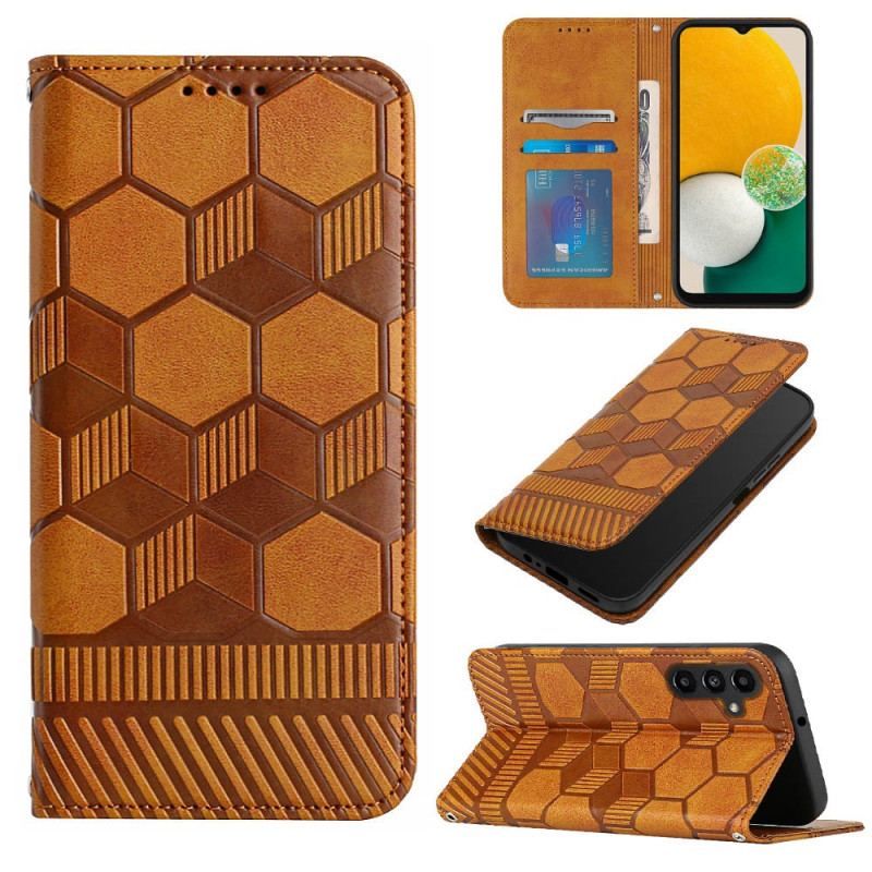 Flip Cover Samsung Galaxy A54 5G Fodboldbold Mønster