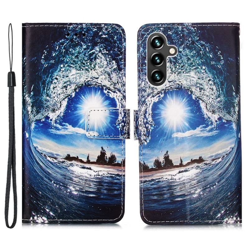 Flip Cover Samsung Galaxy A54 5G Med Snor Elsker Thong Wave