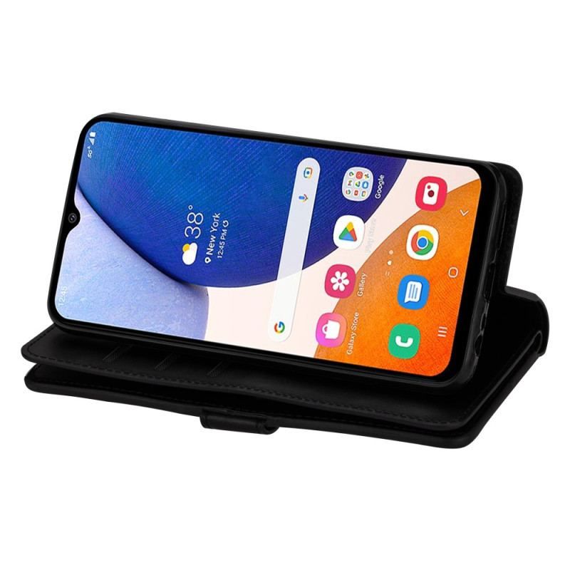 Flip Cover Samsung Galaxy A54 5G Med Snor Nøglebånd Møntpung