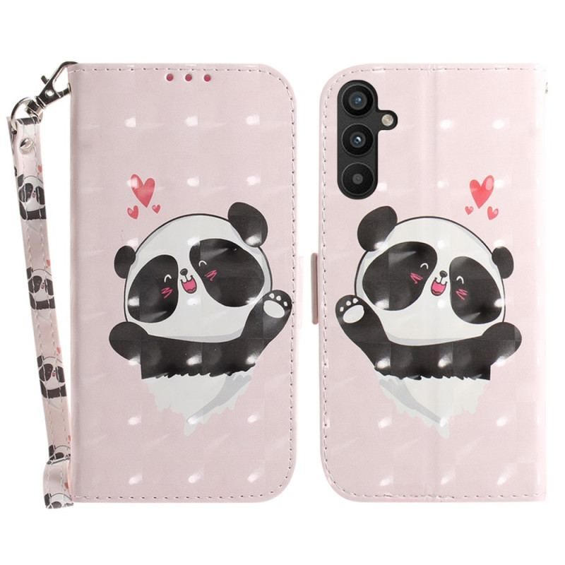 Flip Cover Samsung Galaxy A54 5G Med Snor Panda Love Med Snor