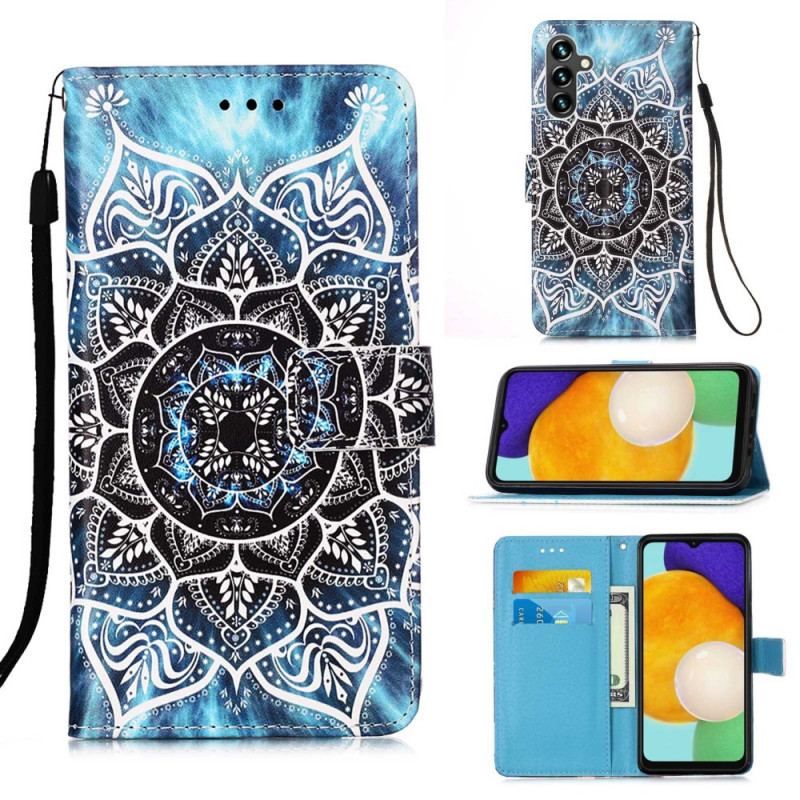 Flip Cover Samsung Galaxy A54 5G Med Snor Strappy Mandala