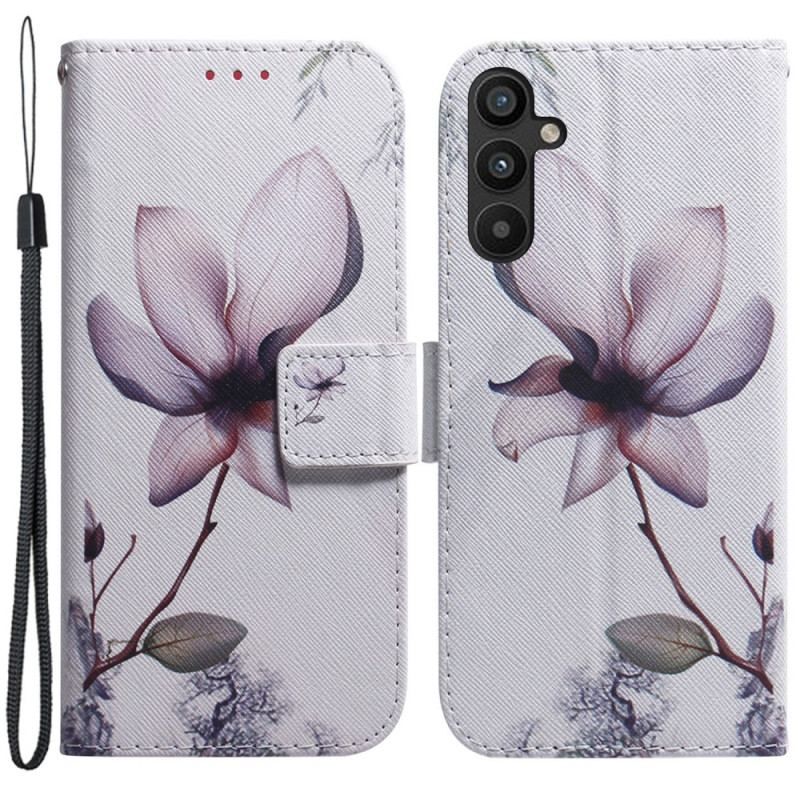 Flip Cover Samsung Galaxy A54 5G Med Snor Vintage Strappy Blomst